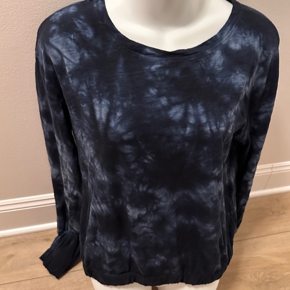 Like New Sanctuary Blue Life Tie-Dye Pullover, Ruffle Cuffs, Size Medium - Picture 4 of 8